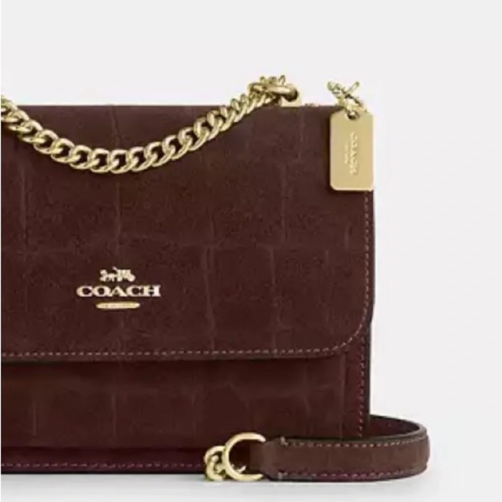 NWT‎ COACH Mini Klare SuedeCrossbody Bag - Picture 2 of 12